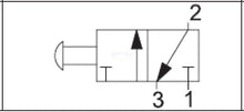 Load image into Gallery viewer, API A1MA132TT Manual Valve 1/8"", 3/2 Push/Pull - British Pneumatics
