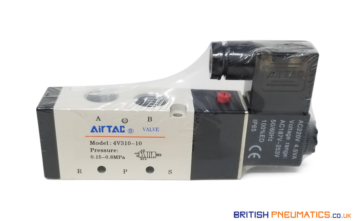 Airtac 4V310-10 B Solenoid Valve (DC 24v) – British Pneumatics