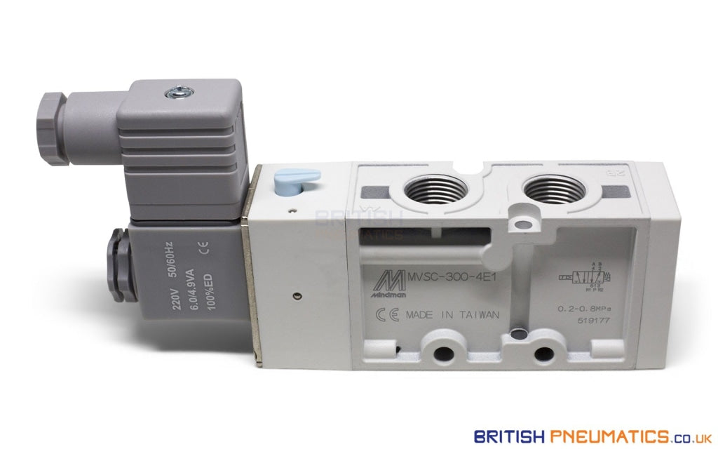 Mindman MVSC-300-4E1 DC24V Solenoid Valve 5/2 3/8" – British Pneumatics