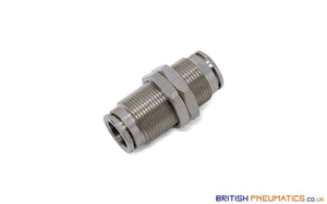 10Mm Bulkhead Connector Push-In Fitting (Nickel Plated Brass) General