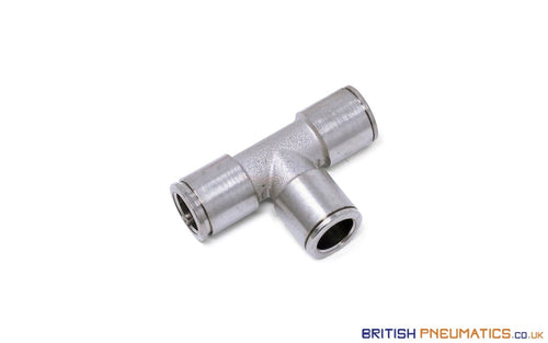 10Mm Intermediate Union Tee Push-In Fitting (Nickel Plated Brass) General