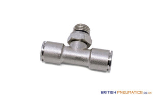 10Mm To 1/4 Central Branch Tee Male Push-In Fitting (Nickel Plated Brass) General