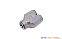 Load image into Gallery viewer, 12Mm Intermediate Y Push-In Fitting (Nickel Plated Brass) General