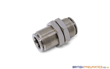 Load image into Gallery viewer, 12Mm To Union Bulkhead Connector Push-In Fitting (Nickel Plated Brass) General