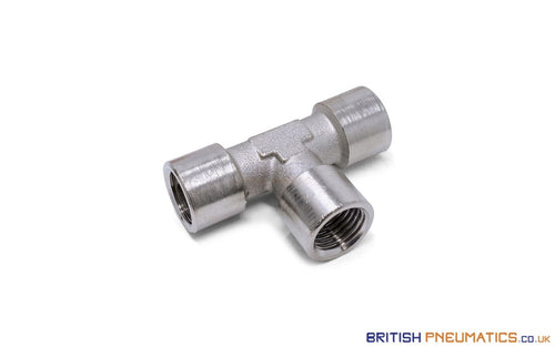 1/4 Female Union Tee Metallic Pneumatic Fitting (Nickel Plated Brass) General