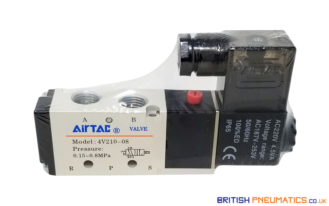 Airtac 4V210-08 F Solenoid Valve (DC 12v)