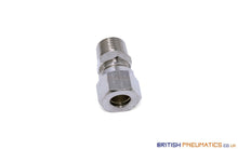 Load image into Gallery viewer, 3/8 To 10Mm Compression Fitting Bspt Stud (Nickel Plated Brass) General