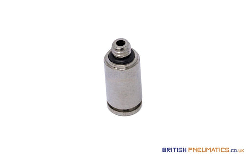 4Mm To M5 Straight Parallel Male Stud Push-In Fitting (Nickel Plated Brass) General