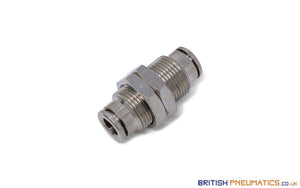 6Mm Bulkhead Connector Push-In Fitting (Nickel Plated Brass) General