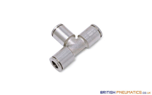 6Mm Intermediate Union Tee Push-In Fitting (Nickel Plated Brass) General