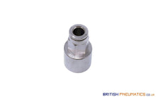 Load image into Gallery viewer, 6Mm To 1/4 Straight Female Stud Push-In Fitting (Nickel Plated Brass) General