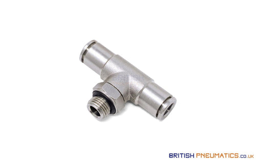 6Mm To 1/8 Central Branch Tee Male Push-In Fitting (Nickel Plated Brass) General
