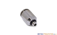 Load image into Gallery viewer, 6Mm To M5 Male Stud Push-In Fitting (Nickel Plated Brass) General