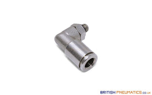 6Mm To M5 Swivel Elbow Metallic Push-In Fitting (Nickel Plated Brass) General
