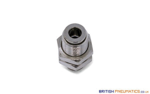 6Mm To Union Bulkhead Connector Push-In Fitting (Nickel Plated Brass) General