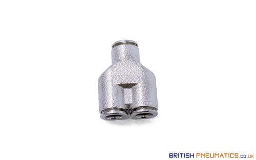 8Mm Intermediate Y Push-In Fitting (Nickel Plated Brass) General