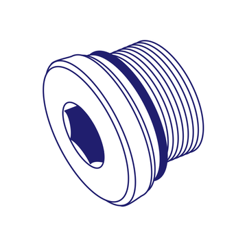 HD120014 Pneumatic Male Plug with O Ring 1/4