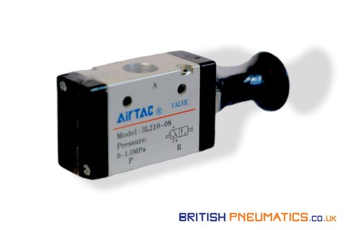 Airtac 3L210-08 Push Pull Valve, 3/2 Way