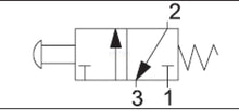 Load image into Gallery viewer, API A1MA130TT Manual Valve 1/8&quot;&quot;, 3/2 Push/Pull - British Pneumatics