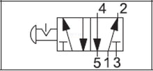 Load image into Gallery viewer, API A1MA151TT Push Button Manual Valve 1/8&quot;, 5/2, Push Pull - British Pneumatics