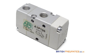 API A1P130 Pneumatic Valve 1/8" 3/2 Normally Closed (Pneumatically Operated) - British Pneumatics