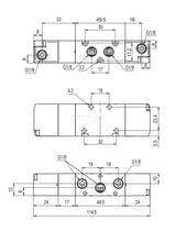 Load image into Gallery viewer, API A1P170 Pneumatic Valve 1/8&quot; 5/3 (Closed Centre) - British Pneumatics
