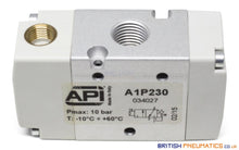 Load image into Gallery viewer, API A1P230 Pneumatic Valve 1/4&quot; 3/2 Normally Closed (Pneumatically Operated) - British Pneumatics