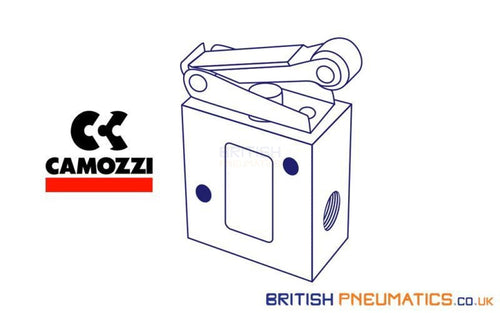 Camozzi 358 955 G1/8 5/2 Roller Lever Type Series 3 Mechanically Operated Mini Directional Control