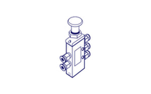 Metal Work MAV 23 PPB OO Push Button Manual Valve (7010001300) 1/8", 3/2 - British Pneumatics (Online Wholesale)