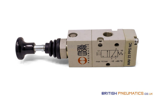 Metal Work MAV 23 PPS NC Manual Push Valve (7010001200) 1/8