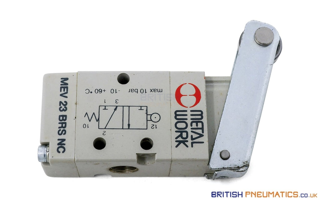 Metal Work MEV 23 BRS NC Roller Lever Valve (7001000500) 1/8