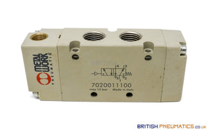 Metal Work PNV 35 PNS OO Pneumatic Pilot Valve (7020011100) 1/4" 5/2 - British Pneumatics (Online Wholesale)