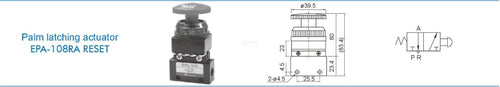 Mindman ACT-108 EPA-108RA RESET Mechanical Valve - British Pneumatics