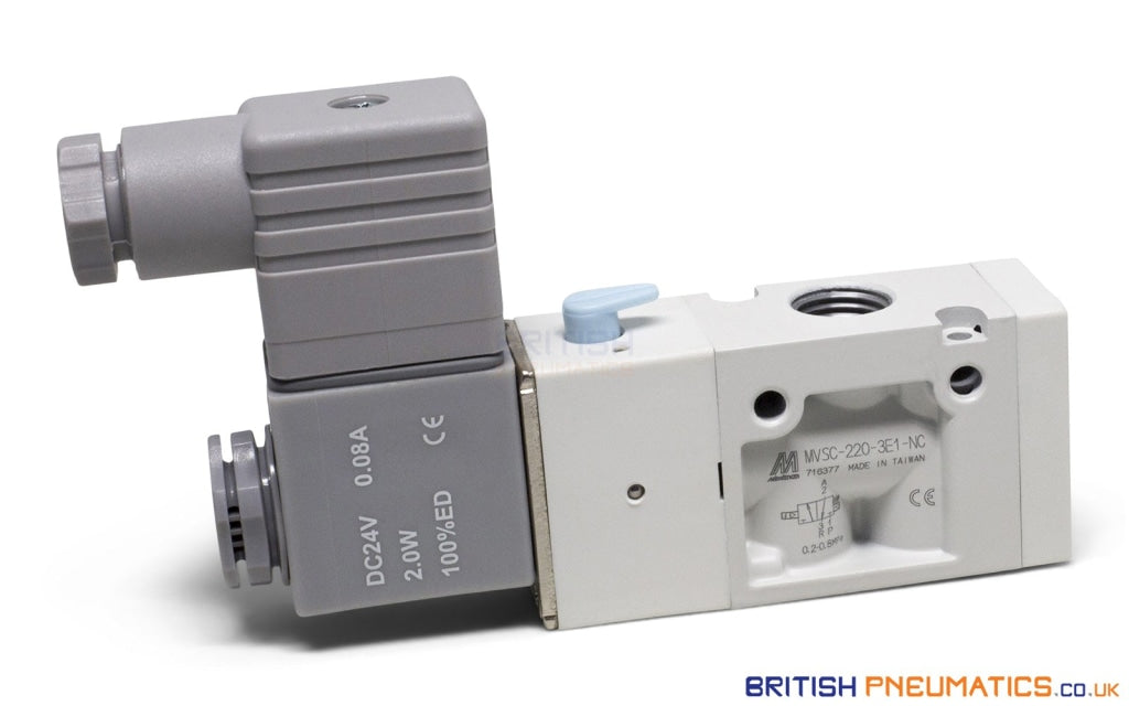 Mindman MVSC-220-3E1-NC DC24V Solenoid Valve 3/2 1/4