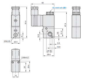 Mindman MVDC-220-2E1 AC220V Solenoid Valve 2/2 1/8"