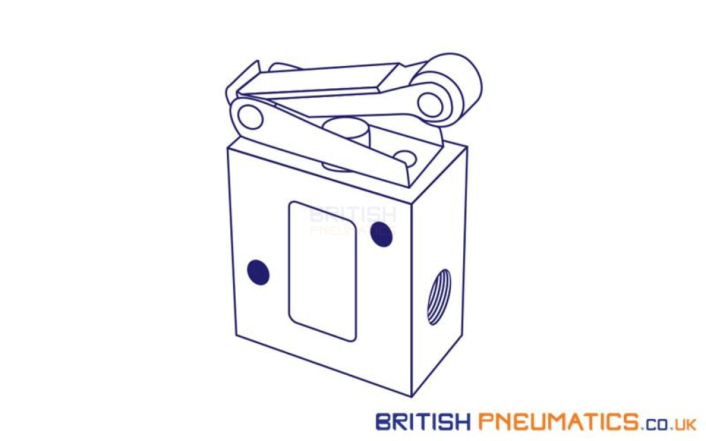 Pneumax 224.32.3.1 Roller Lever Valve (Unidirectional) 3/2 1/4