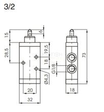 Load image into Gallery viewer, Pneumax 228.32.0.1 Tappet Valve 3/2 1/8&quot; - British Pneumatics (Online Wholesale)