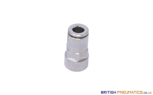 R130618 1/8 To 6Mm Female Stud Push-In Fitting (Nickel Plated Brass) General
