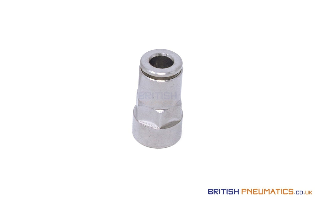 R130618 1/8 To 6Mm Female Stud Push-In Fitting (Nickel Plated Brass) General