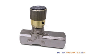Tognella 1251/5-01-34 | 1-Way Hydraulic Flow Regulator 1/4" (Max 210 bar) - British Pneumatics (Online Wholesale)