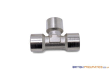 Load image into Gallery viewer, Union Tee 3/8 Female Metallic Pneumatic Fitting (Nickel Plated Brass) General