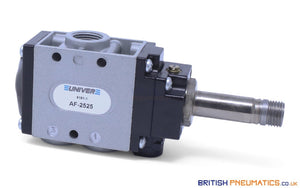 Univer AF-2525 Poppet Valve, 3/8", 3/2, Normally Open - British Pneumatics (Online Wholesale)