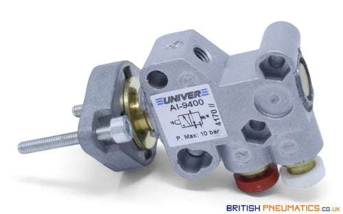 Univer AI-9400 Minature Button Mechanical Valve (for Panel Mounting) - British Pneumatics (Online Wholesale)