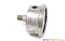 Load image into Gallery viewer, Watson Stainless Steel 10 Bar Pressure Gauge (Back Entry) 1/4&quot; BSPT - British Pneumatics (Online Wholesale)