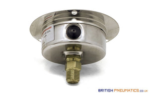 Watson Stainless Steel 150 Bar Flange Pressure Gauge (Back Entry) 1/4" BSPT - British Pneumatics (Online Wholesale)