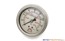 Load image into Gallery viewer, Watson Stainless Steel 150 Bar Pressure Gage (Back Entry) 1/4&quot; BSPT - British Pneumatics (Online Wholesale)