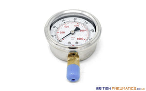 Watson Stainless Steel 150Psi Pressure Gauge (Bottom Entry) 1/4 BSPT General