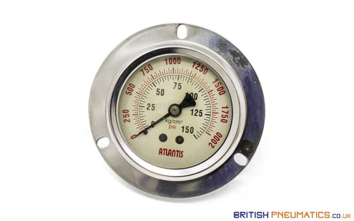 Watson Stainless Steel 250 Bar Flange Pressure Gauge (Back Entry) 1/4