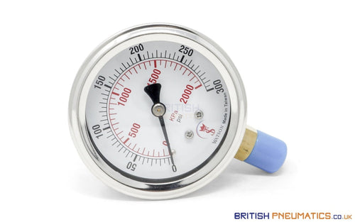 Watson Stainless Steel 300Psi Pressure Gauge (Bottom Entry) 1/4 BSPT General