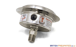 Watson Stainless Steel 400K Flange Back Connection Pressure Gauge - British Pneumatics (Online Wholesale)